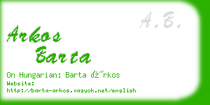 arkos barta business card